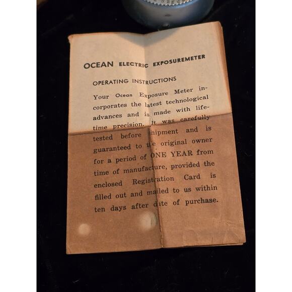 Vintage Ocean Light Exposure Meter‎ with case and Original Instructions Japan - Picture 6 of 12